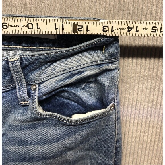 Guess Denim Jeans Size 27R Power Stretch Skinny Distressed Factory Destroyed - Picture 9 of 16